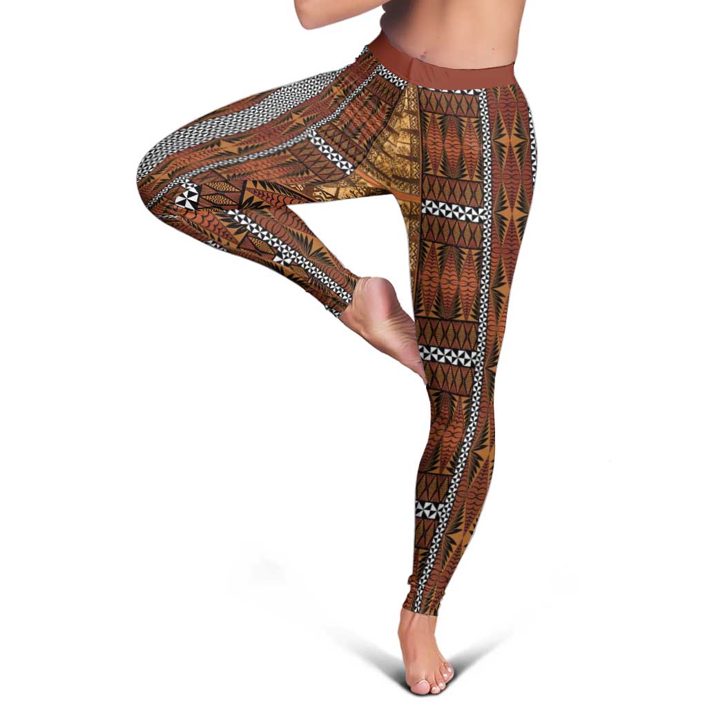 Malo e Lelei Tonga Leggings Tongan Ngatu Tapa Cloth LT14 - Polynesian Pride