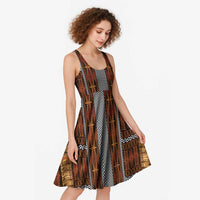 Malo e Lelei Tonga Midi Dress Tongan Ngatu Tapa Cloth - Polynesian Pride