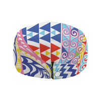Maori Kowhaiwhai Taniko Patchwork Rainbow Motifs Jeff Hat LT9 - Polynesian Pride