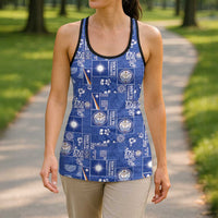 Marshall Islands Merry Christmas Hollow Tank Top Pacific Patchwork Xmas Vibes - Polynesian Pride
