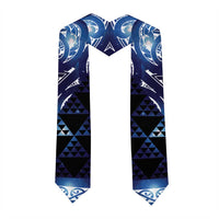 Matariki New Zealand Graduation Stole NZ Niho Taniwha Maori New Year Blue Galaxy