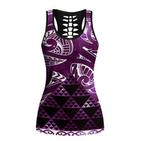 Matariki New Zealand Hollow Tank Top NZ Niho Taniwha Maori New Year Purple Galaxy