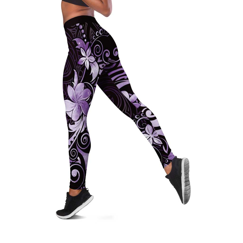 Matariki New Zealand Leggings Maori Pattern Purple Galaxy LT05 Purple - Polynesian Pride