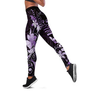 Matariki New Zealand Leggings Maori Pattern Purple Galaxy LT05 Purple - Polynesian Pride