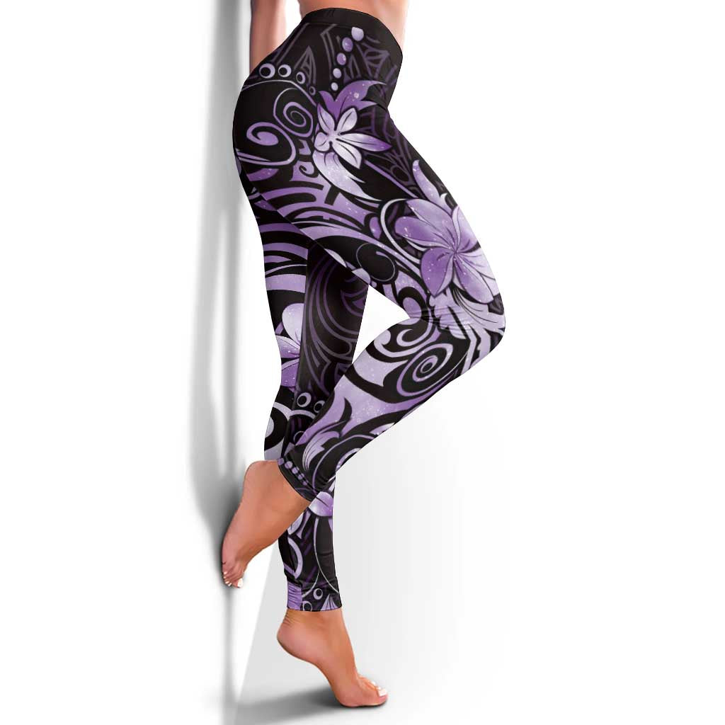 Matariki New Zealand Leggings Maori Pattern Purple Galaxy LT05 - Polynesian Pride