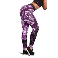 Matariki New Zealand Leggings NZ Niho Taniwha Maori New Year Purple Galaxy