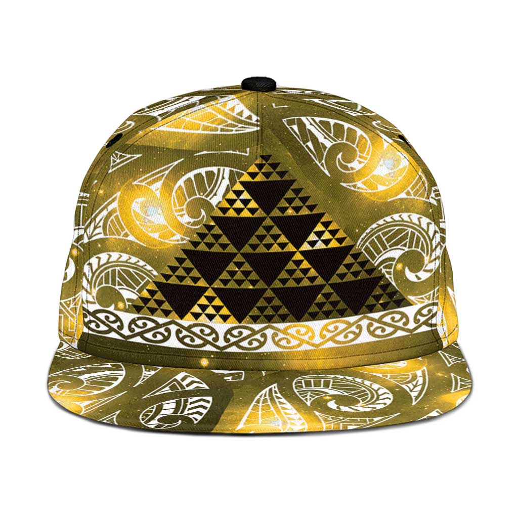 Matariki New Zealand Snapback Cap NZ Niho Taniwha Maori New Year Yellow Galaxy