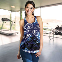 Matariki New Zealand Women Racerback Tank NZ Niho Taniwha Maori New Year Blue Galaxy