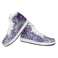 Mele Kalikimaka Hawaii Christmas High Sneakers AJ1 Poni Seamless Floral Motif LT9