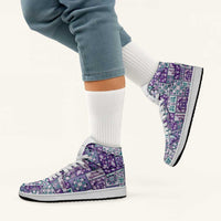 Mele Kalikimaka Hawaii Christmas High Sneakers AJ1 Poni Seamless Floral Motif LT9