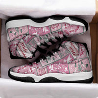 Mele Kalikimaka Hawaii Christmas Sneakers J11 Akala Seamless Floral Motif - Polynesian Pride