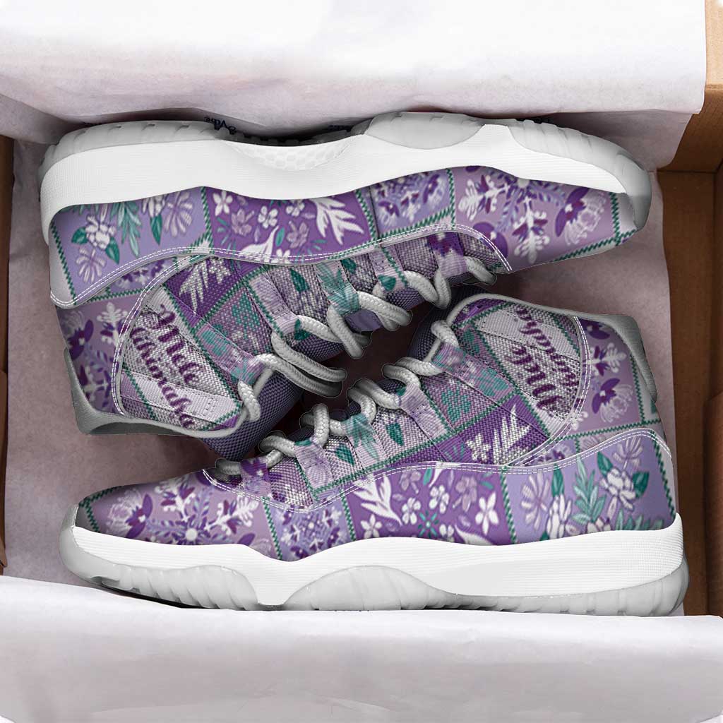 Mele Kalikimaka Hawaii Christmas Sneakers J11 Poni Seamless Floral Motif LT9 - Polynesian Pride