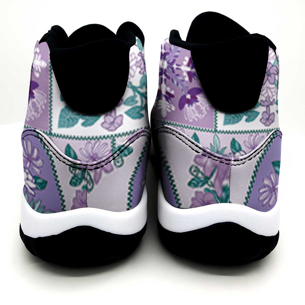 Mele Kalikimaka Hawaii Christmas Sneakers J11 Poni Seamless Floral Motif LT9 - Polynesian Pride