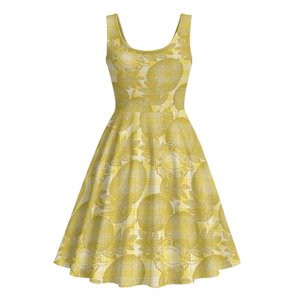 Melemele Hawaii Breadfruit Palaka Motifs Midi Dress