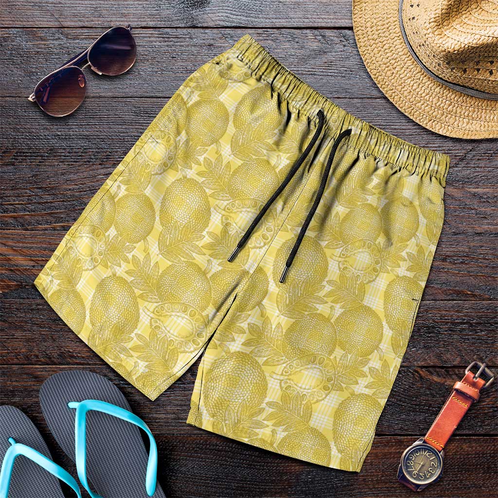 Melemele Hawaii Breadfruit Palaka Motifs Shorts for Men