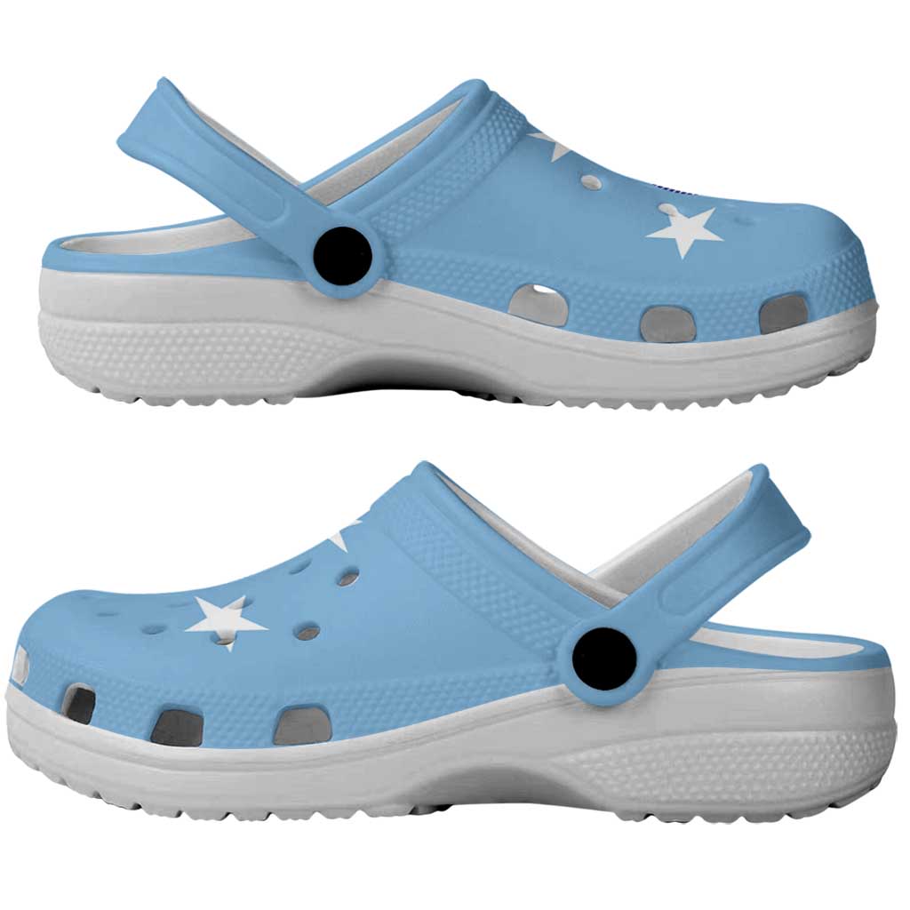 Micronesia Clogs Shoes Heritage Palette Flag-Inspired - Polynesian Pride
