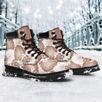 Mocha Mousse Aloha Hawaii All Season Boots Monstera Hibiscus Plumeria Seamless Vibes LT14 - Polynesian Pride