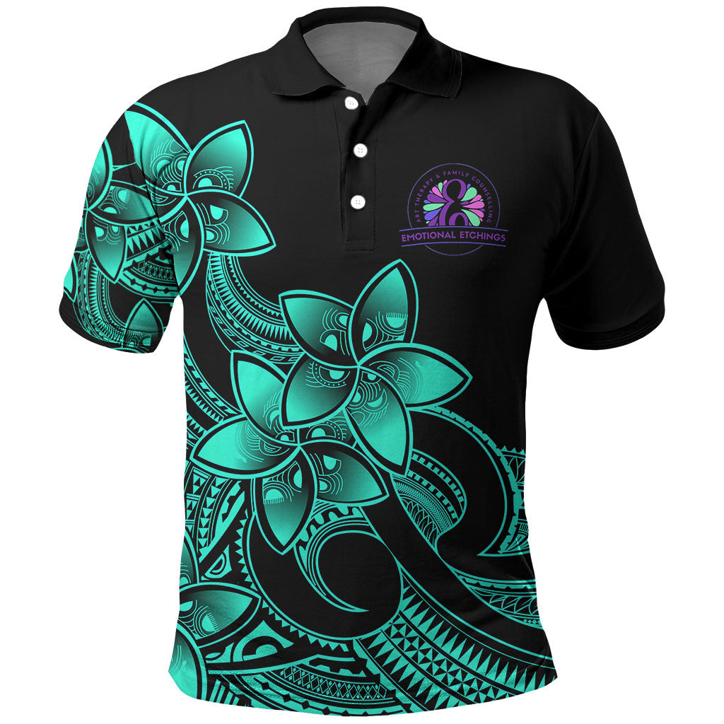 Customer request - EMOTIONAL ETCHINGS - 28-09-26 Polo Shirt Aqua Vibe LT9 - Polynesian Pride