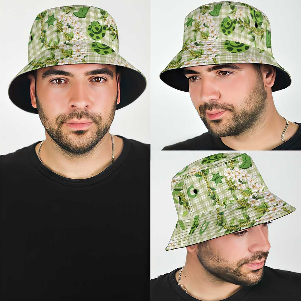 Mokihana Maile Ilima Leis Paniolo Palaka Bucket Hat Hawaiian Omaomo Ala Spirit - Polynesian Pride