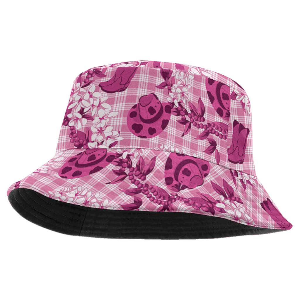 Mokihana Maile Ilima Leis Paniolo Palaka Bucket Hat Hawaiian Omaomo Ulaula Spirit - Polynesian Pride