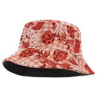 Mokihana Maile Ilima Leis Paniolo Palaka Bucket Hat Hawaiian Ulaula Spirit - Polynesian Pride