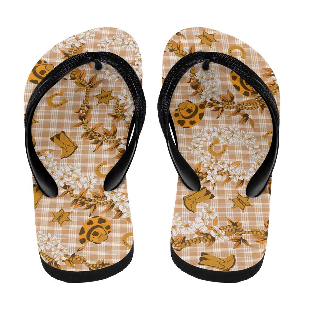 Mokihana Maile Ilima Leis Paniolo Palaka Flip Flops Hawaiian Kula Spirit LT9 - Polynesian Pride
