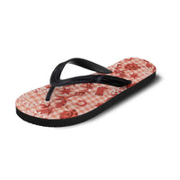 Mokihana Maile Ilima Leis Paniolo Palaka Flip Flops Hawaiian Ulaula Spirit LT9 - Polynesian Pride