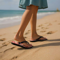 Mokihana Maile Ilima Leis Paniolo Palaka Flip Flops Hawaiian Ulaula Spirit LT9 - Polynesian Pride