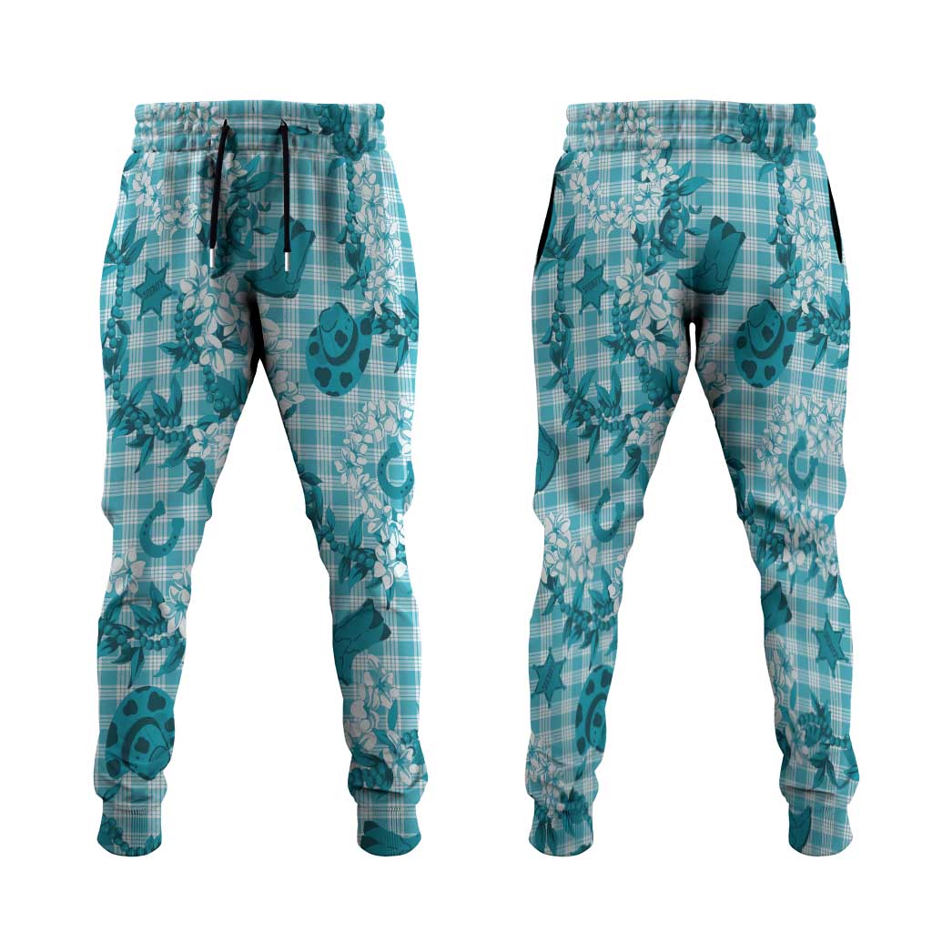 Mokihana Maile Ilima Leis Paniolo Palaka Jogger Pants Hawaiian Polu Opa Spirit - Polynesian Pride