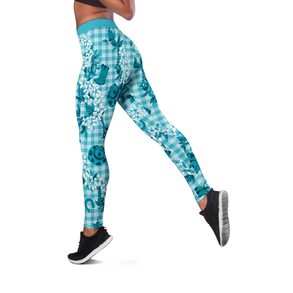 Mokihana Maile Ilima Leis Paniolo Palaka Leggings Hawaiian Polu Opa Spirit - Polynesian Pride