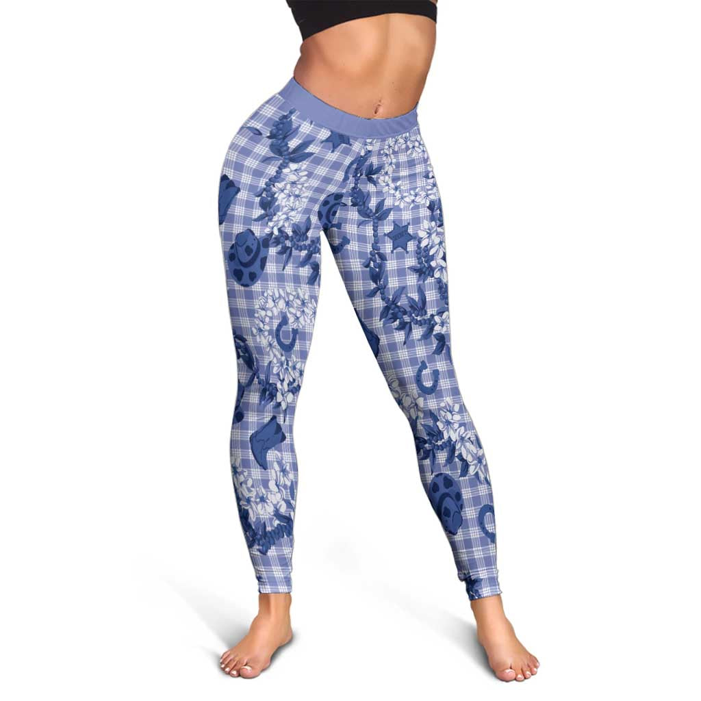Mokihana Maile Ilima Leis Paniolo Palaka Leggings Hawaiian Polu Spirit - Polynesian Pride