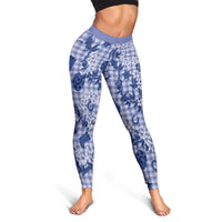 Mokihana Maile Ilima Leis Paniolo Palaka Leggings Hawaiian Polu Spirit - Polynesian Pride