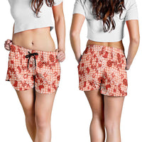 Mokihana Maile Ilima Leis Paniolo Palaka Shorts for Women Hawaiian Ulaula Spirit - Polynesian Pride