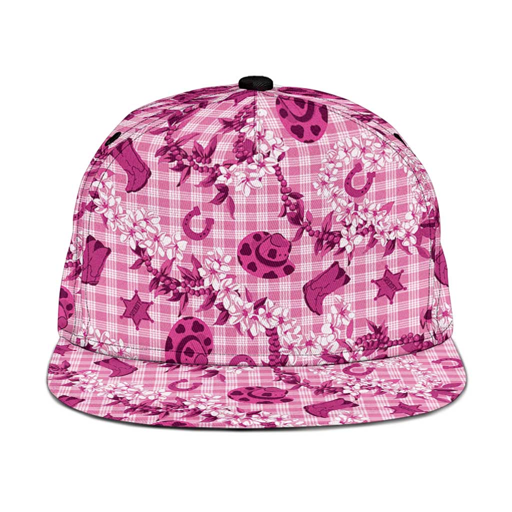 Mokihana Maile Ilima Leis Paniolo Palaka Snapback Cap Hawaiian Omaomo Ulaula Spirit - Polynesian Pride