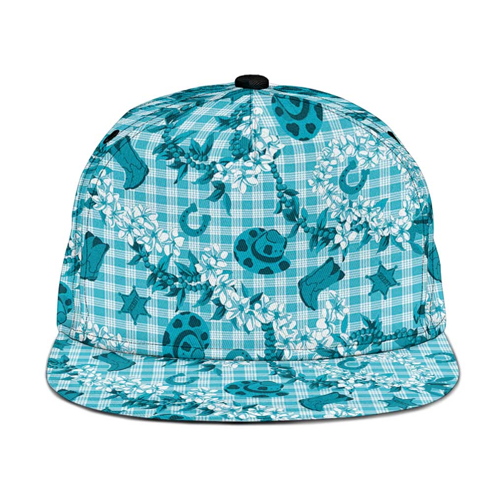 Mokihana Maile Ilima Leis Paniolo Palaka Snapback Cap Hawaiian Polu Opa Spirit - Polynesian Pride
