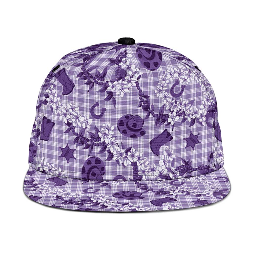 Mokihana Maile Ilima Leis Paniolo Palaka Snapback Cap Hawaiian Poni Spirit - Polynesian Pride