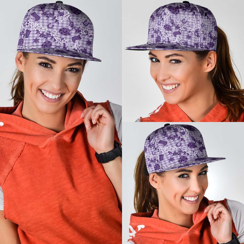 Mokihana Maile Ilima Leis Paniolo Palaka Snapback Cap Hawaiian Poni Spirit - Polynesian Pride