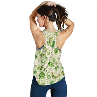Mokihana Maile Ilima Leis Paniolo Palaka Women Racerback Tank Hawaiian Omaomo Ala Spirit - Polynesian Pride