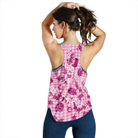 Mokihana Maile Ilima Leis Paniolo Palaka Women Racerback Tank Hawaiian Omaomo Ulaula Spirit LT9 - Polynesian Pride