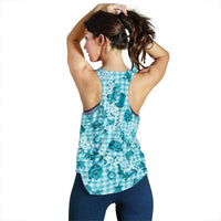 Mokihana Maile Ilima Leis Paniolo Palaka Women Racerback Tank Hawaiian Polu Opa Spirit LT9 - Polynesian Pride