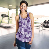 Mokihana Maile Ilima Leis Paniolo Palaka Women Racerback Tank Hawaiian Poni Spirit - Polynesian Pride