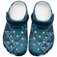 Naval Night Aloha Hawaii Clogs Shoes Hawaiian Kakau Ohia Lehua Lei - Polynesian Pride