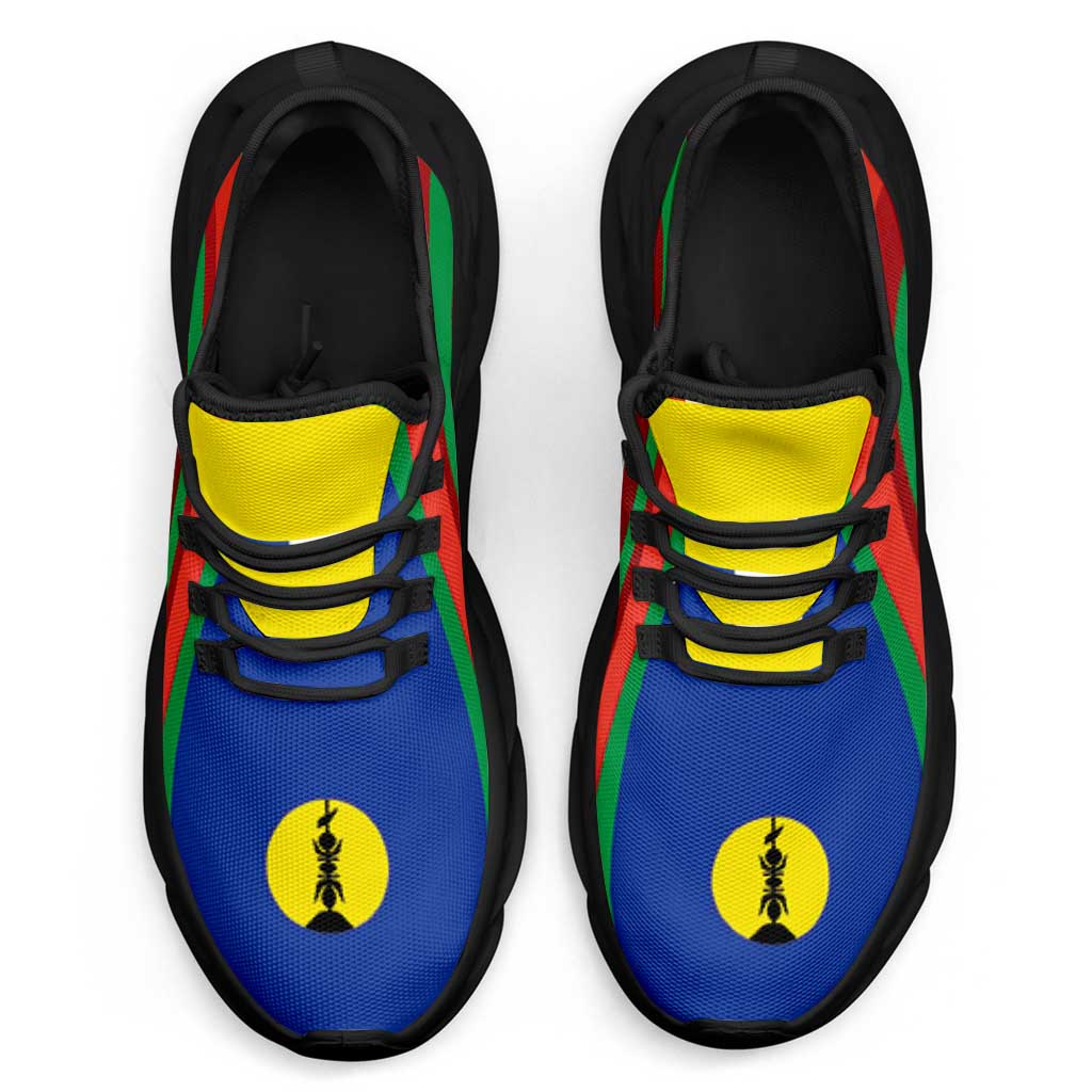 New Caledonia Clunky Sneakers Flag-Inspired Curve Style