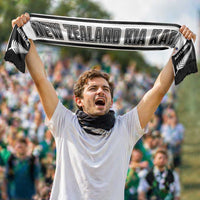 New Zealand 2026 Football Personalised Soccer Scarf Aotearoa Kia Kaha White Fern LT14 - Polynesian Pride