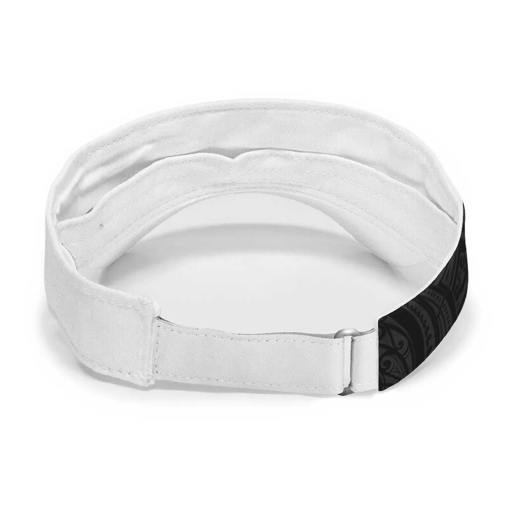 New Zealand 2026 Football Sun Visor Cap Aotearoa Kia Kaha Silver Fern Black