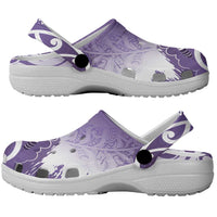New Zealand Aotearoa Darts Masters Clogs Shoes Maori Art Tattoo with Tribal Dart Symbol Purple LT03 - Polynesian Pride
