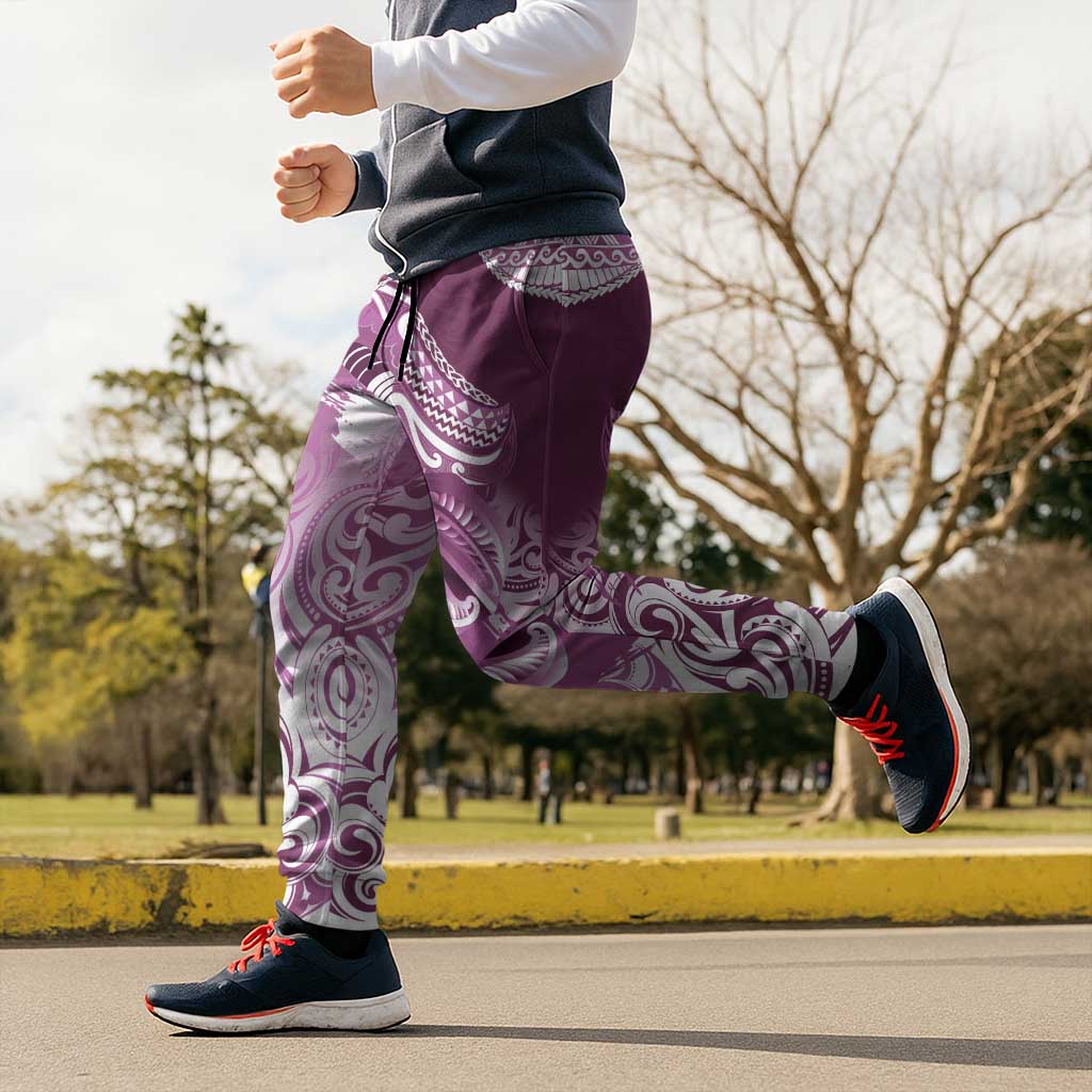 New Zealand Aotearoa Darts Masters Jogger Pants Maori Art Tattoo with Tribal Dart Symbol Pink - Polynesian Pride