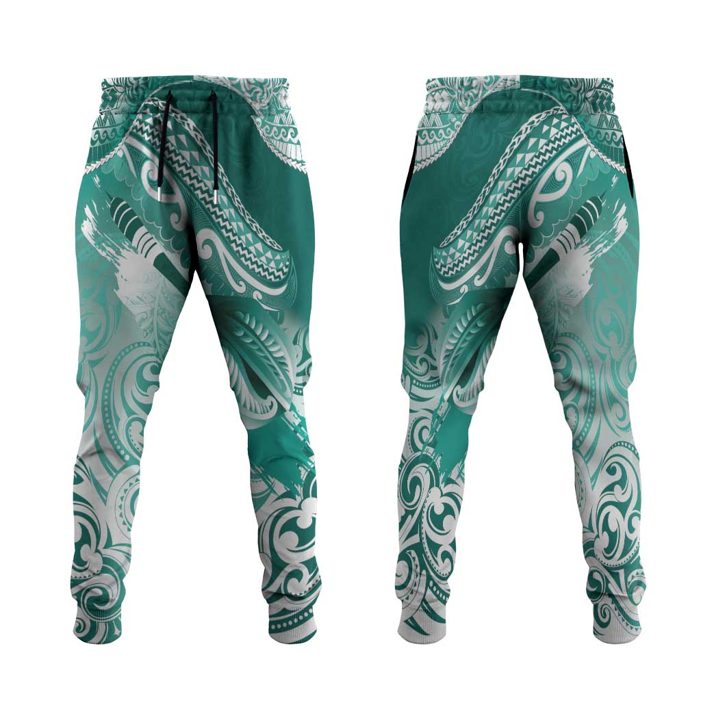 New Zealand Aotearoa Darts Masters Jogger Pants Maori Art Tattoo with Tribal Dart Symbol Teal Color LT03 Teal - Polynesian Pride