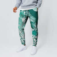 New Zealand Aotearoa Darts Masters Jogger Pants Maori Art Tattoo with Tribal Dart Symbol Teal Color LT03 - Polynesian Pride