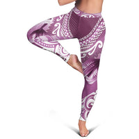 New Zealand Aotearoa Darts Masters Leggings Maori Art Tattoo with Tribal Dart Symbol Pink LT03 - Polynesian Pride
